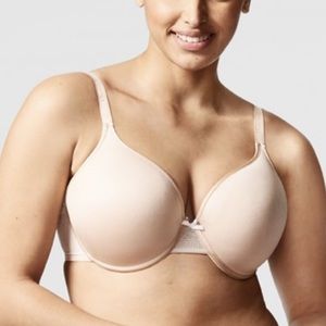 NEVER WORN!! Chantelle Ideal Back Smoothing Bra Nude Blush Small Band Large Cup